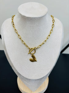 Chunky Heart Gold Necklaces