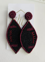 Assorted Beaded Football Earrings
