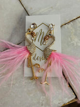 Rhinestone Flamingo Earrings