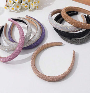 Rounded Flat Jewel Rhinestone Headbands