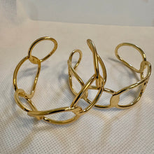 Gold Chain Link Cuff Bracelet