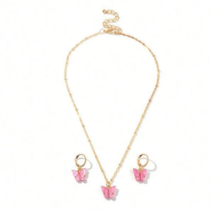 Butterfly Necklace and Earring Set