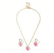 Butterfly Necklace and Earring Set