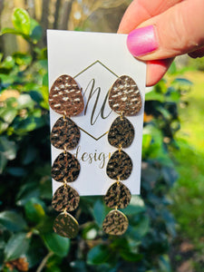 Gold Circle Tiered Earrings