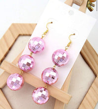 Triple Disco Ball Earrings