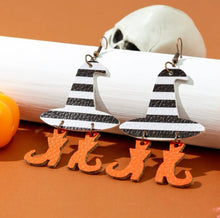 Striped Witch Hat Earrings