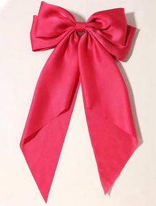 Fairytale Sateen Hair Bow Barrette