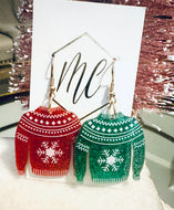 Ugly Sweater Christmas Earrings