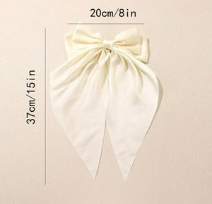Fairytale Sateen Hair Bow Barrette