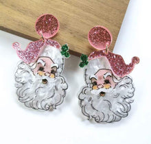 Glitter Santa Clause Earrings