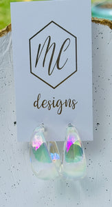 Iridescent Hoop Earrings