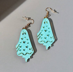 Aqua Ghost Earrings