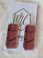 Fragile Acrylic Christmas Earrings