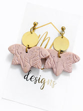 Textured Flower Clay Earrings