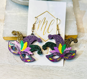 Mardi Gras Mask Earrings