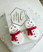 Snowman Earrings Christmas