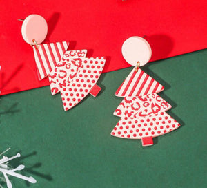 Christmas Silkscreen Earrings