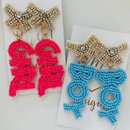 Boy or Girl Beaded Earrings