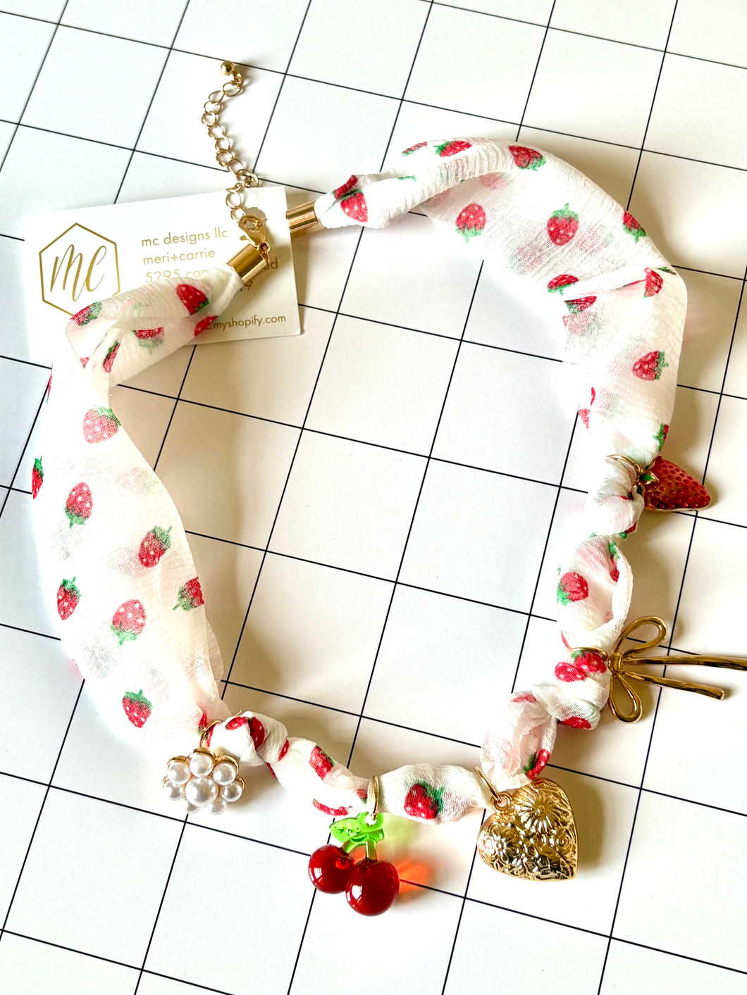 Berry Charming Scarf Necklace