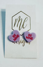 Small and Large Heart Be Mine Valentine Studs