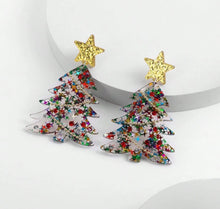 Star Star Christmas Tree Earrings