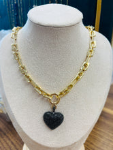 Chunky Heart Gold Necklaces