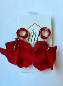 Matte Flower Petal Earrings