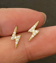 Lightning Bolt Studs Gold Silver