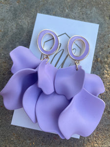 Matte Flower Petal Earrings
