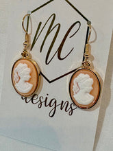 Vintage Inspired Cameo Drop Earrings