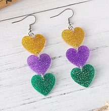 Mardi Gras Acrylic Earrings