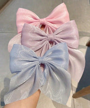 Shimmery Bow Hair Clips