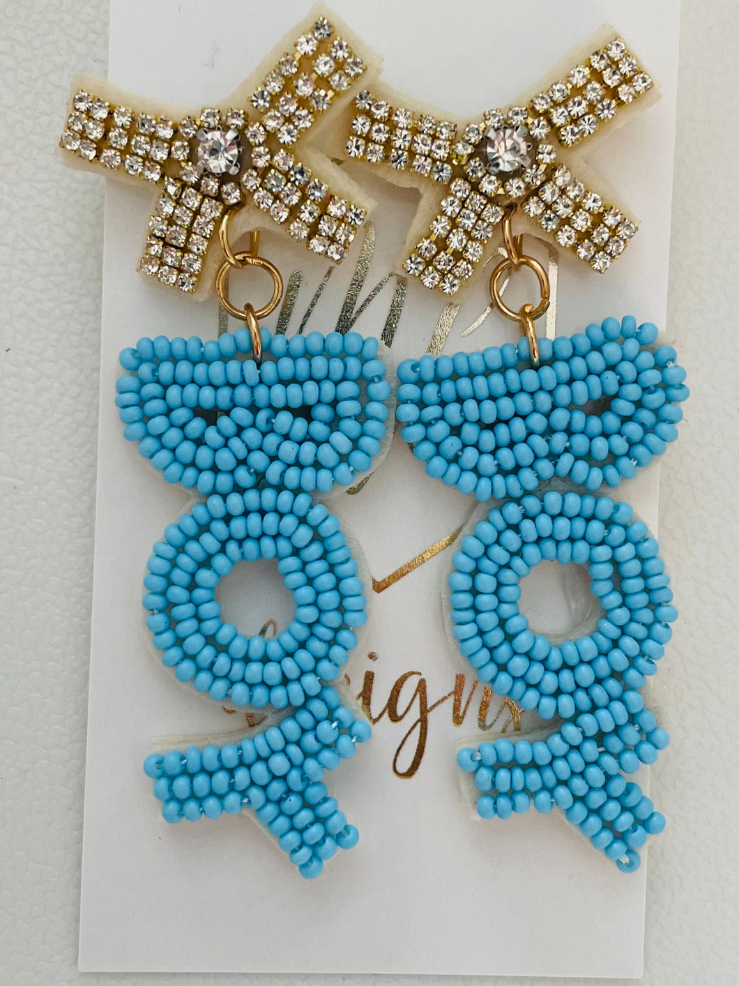 Boy or Girl Beaded Earrings