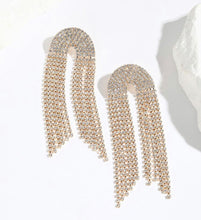 Statement Rhinestone Chain Earrings