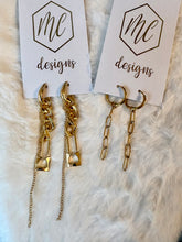 Chain Link Huggie Hoop Earrings