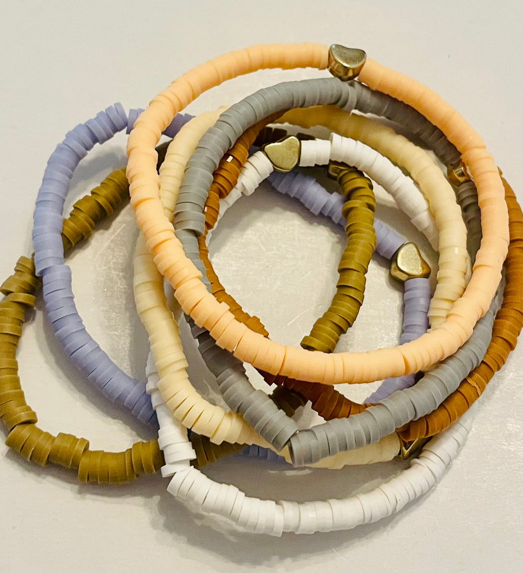 White Clay Bead Bracelet – design-eye-gallery