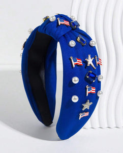 USA America Jeweled Sequin Headbands