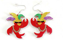 Mardi Gras Crawfish Earrings