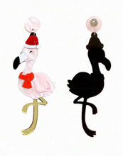 Christmas Flamingo Earrings