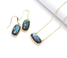 Abalone Stone Gold Chain Necklace