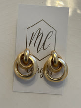 Multi Circle Matte OG Gold Earrings