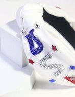 USA America Star Jeweled Sequin Headbands