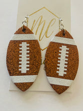 Glitter Football Earrings