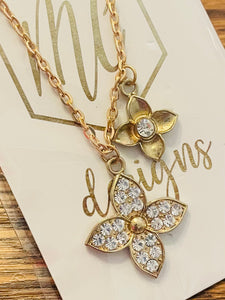 Double Charm Rhinestone Necklaces