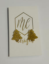 Glitter Christmas Tree Studs