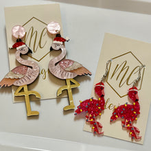 Christmas Flamingo Earrings