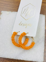 Multicolor Beaded Hoop Earrings