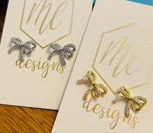 Rhinestone Bow Studs