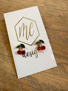 Cherry Studs & Necklace