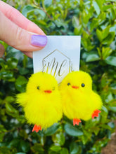 Chenille Chick Easter Plush Earrings